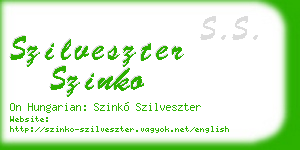 szilveszter szinko business card